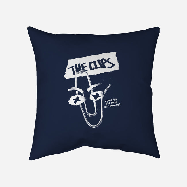 The Clips-None-Removable Cover-Throw Pillow-Aarons Art Room