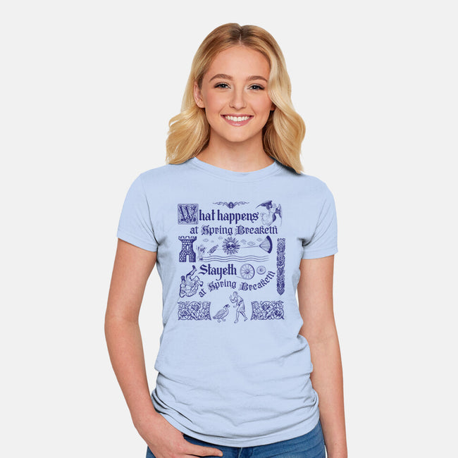 Ye Olde Spring Break-Womens-Fitted-Tee-rocketman_art