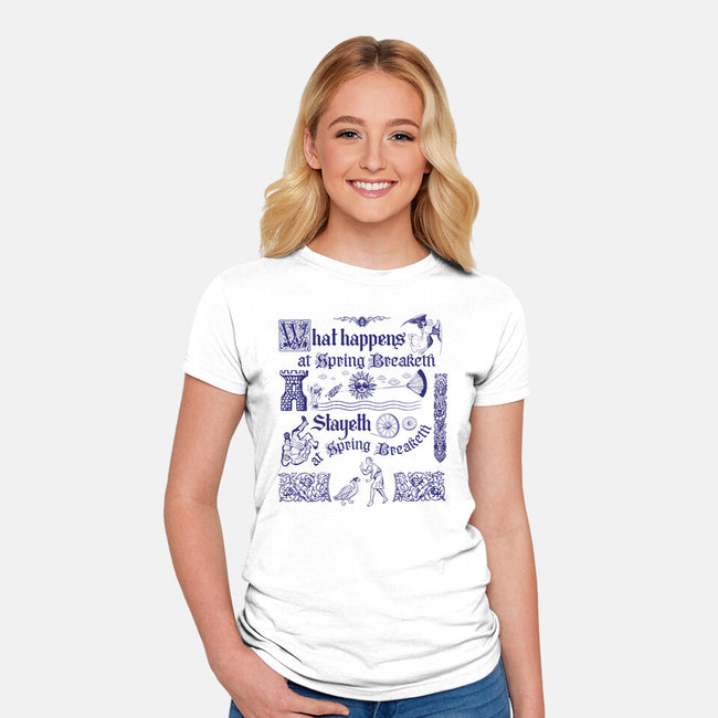 Ye Olde Spring Break-Womens-Fitted-Tee-rocketman_art