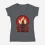 Fire Lords-Womens-V-Neck-Tee-rmatix