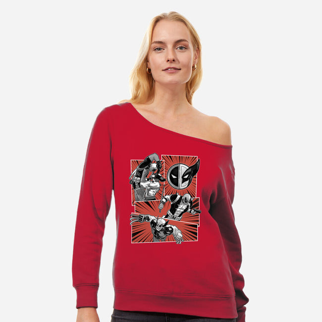 LoganPool-Womens-Off Shoulder-Sweatshirt-Astrobot Invention