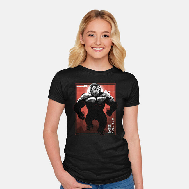 Mighty Kong-Womens-Fitted-Tee-Astrobot Invention