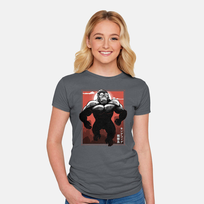 Mighty Kong-Womens-Fitted-Tee-Astrobot Invention