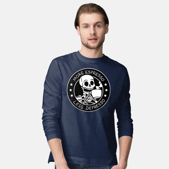 More Espresso Less Depresso-Mens-Long Sleeved-Tee-tobefonseca