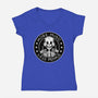 More Music Less People-Womens-V-Neck-Tee-tobefonseca