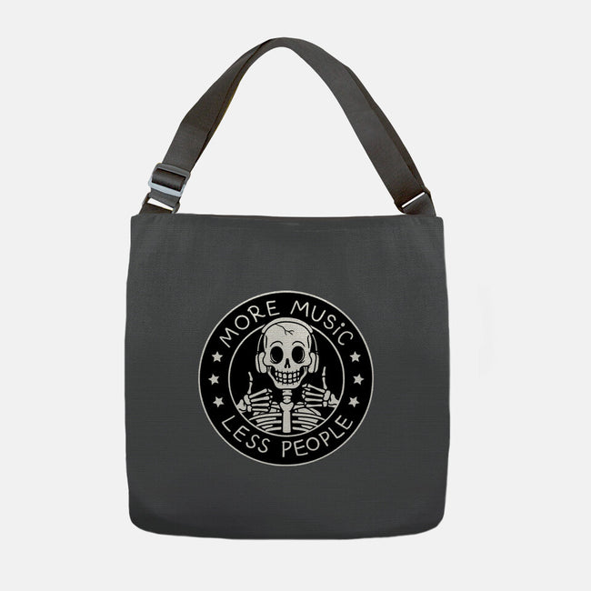 More Music Less People-None-Adjustable Tote-Bag-tobefonseca