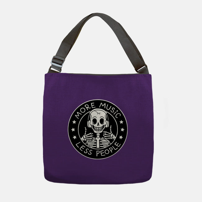 More Music Less People-None-Adjustable Tote-Bag-tobefonseca