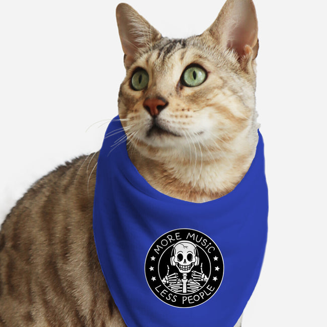 More Music Less People-Cat-Bandana-Pet Collar-tobefonseca