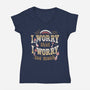 I Worry That I Worry Too Much-Womens-V-Neck-Tee-tobefonseca