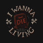 I Wanna Die Living-Womens-Fitted-Tee-tobefonseca