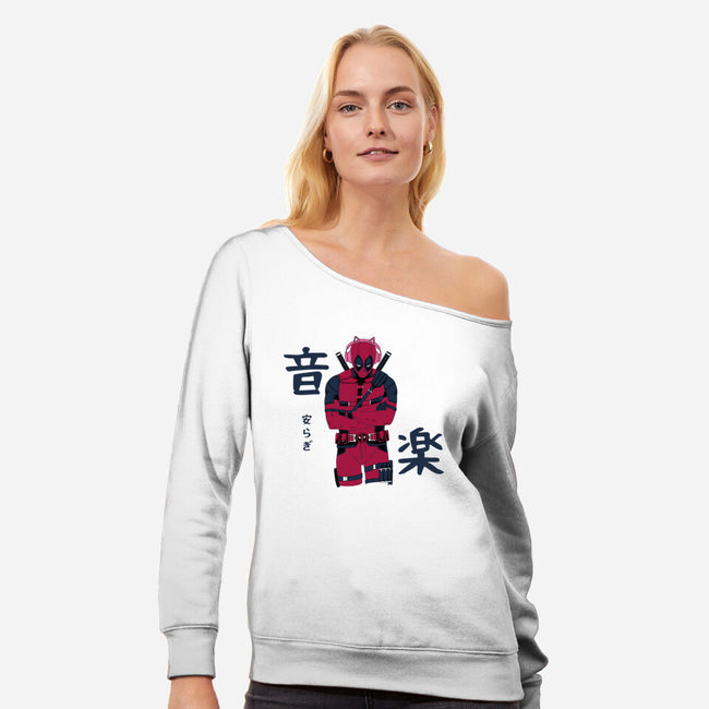 Music And Inner Peace-Womens-Off Shoulder-Sweatshirt-naomori