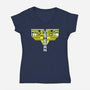 Malevelon Veteran-Womens-V-Neck-Tee-rocketman_art