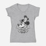 Willie Bones-Womens-V-Neck-Tee-kennsing