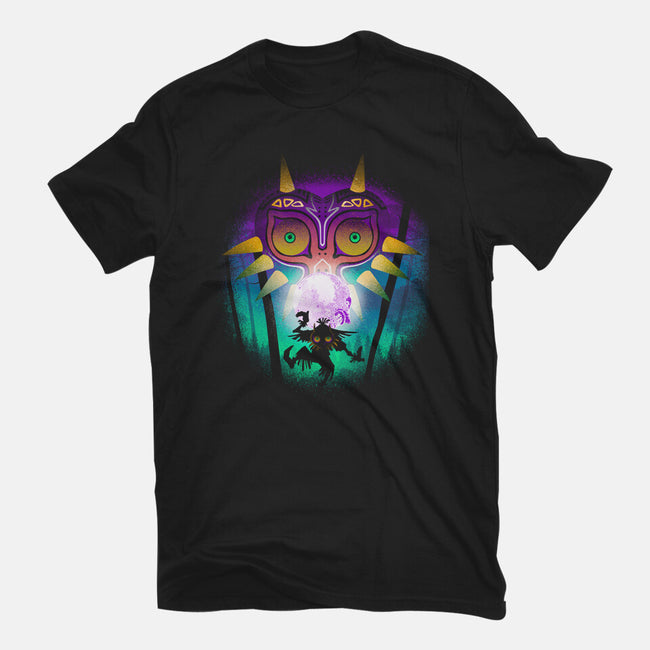 The Moon And The Mask-Womens-Basic-Tee-Donnie