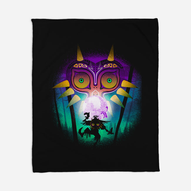The Moon And The Mask-None-Fleece-Blanket-Donnie