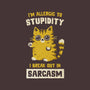 Allergic To Stupidity-None-Drawstring-Bag-kg07