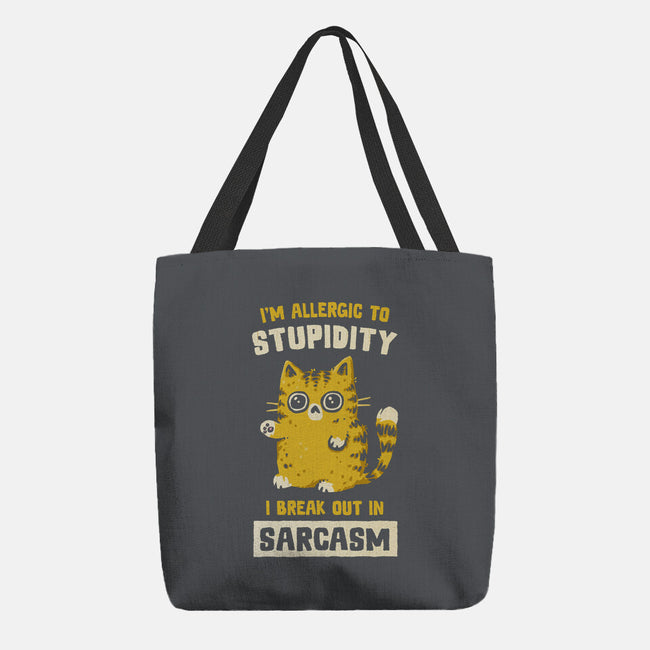 Allergic To Stupidity-None-Basic Tote-Bag-kg07
