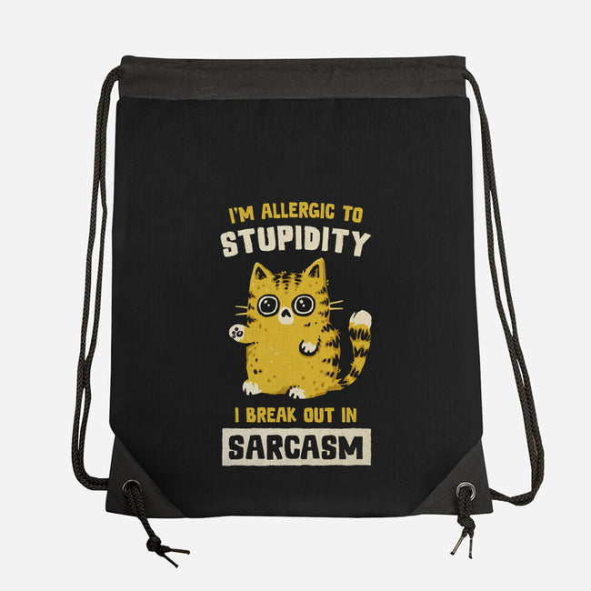 Allergic To Stupidity-None-Drawstring-Bag-kg07