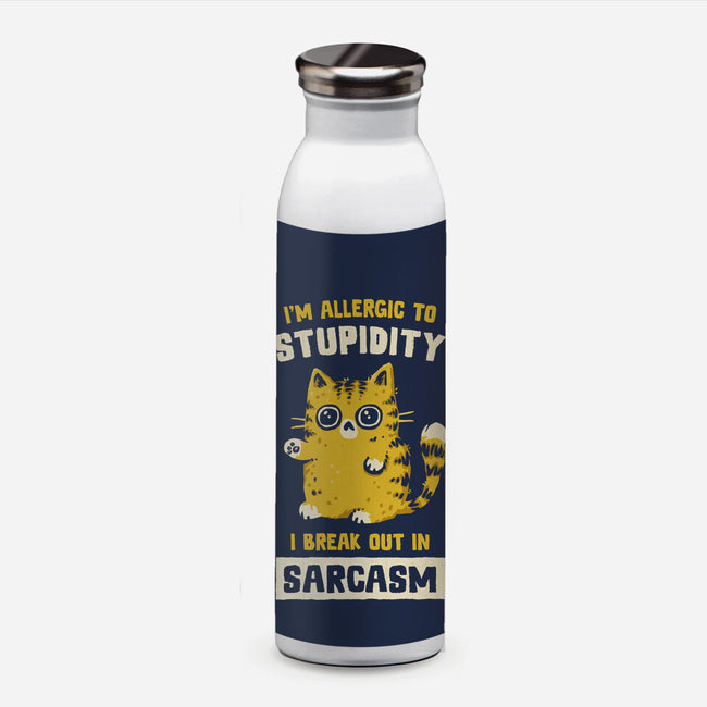 Allergic To Stupidity-None-Water Bottle-Drinkware-kg07