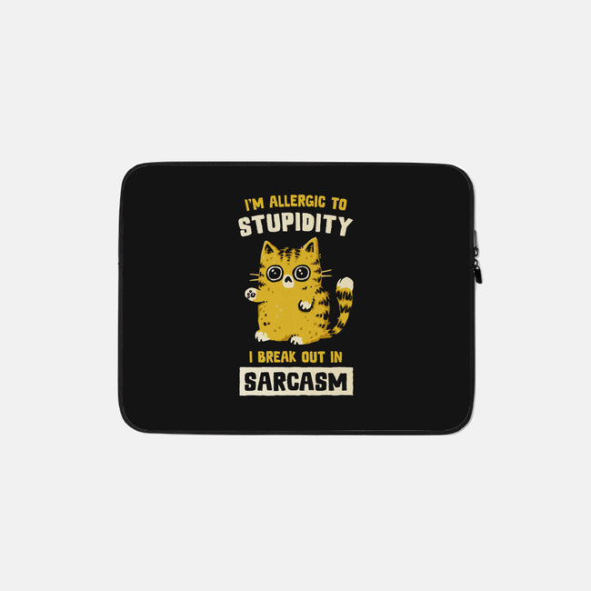 Allergic To Stupidity-None-Zippered-Laptop Sleeve-kg07