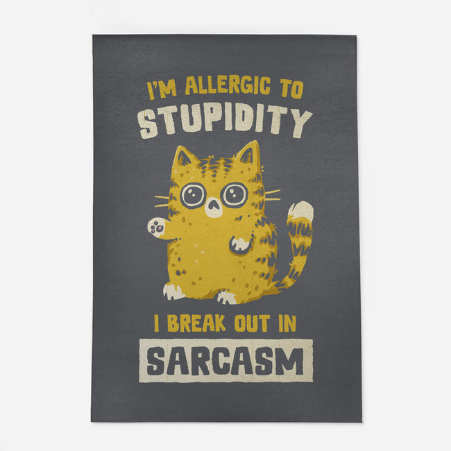 Allergic To Stupidity-None-Outdoor-Rug-kg07