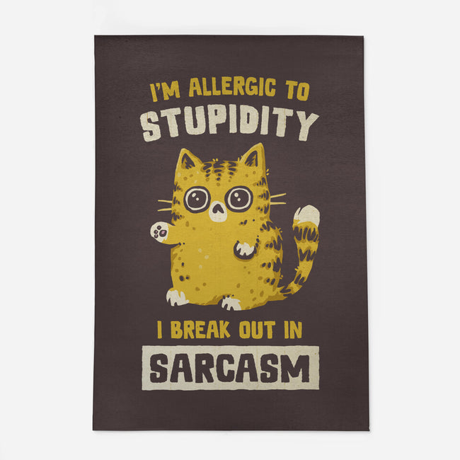 Allergic To Stupidity-None-Outdoor-Rug-kg07