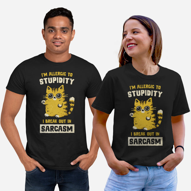 Allergic To Stupidity-Unisex-Basic-Tee-kg07