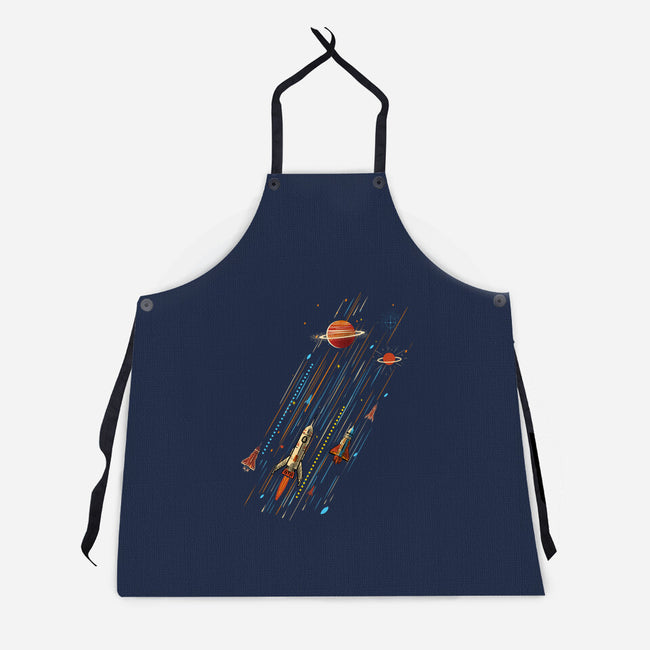 Space Travel Is Cool-Unisex-Kitchen-Apron-kharmazero