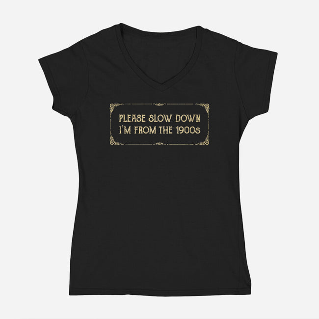 From The 1900s-Womens-V-Neck-Tee-kg07