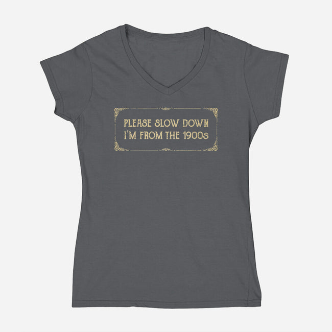 From The 1900s-Womens-V-Neck-Tee-kg07