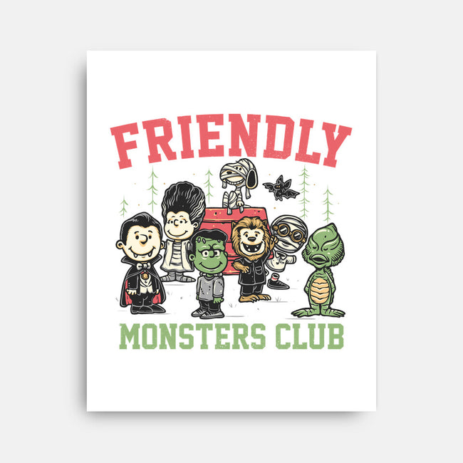Friendly Monsters Club-None-Stretched-Canvas-momma_gorilla