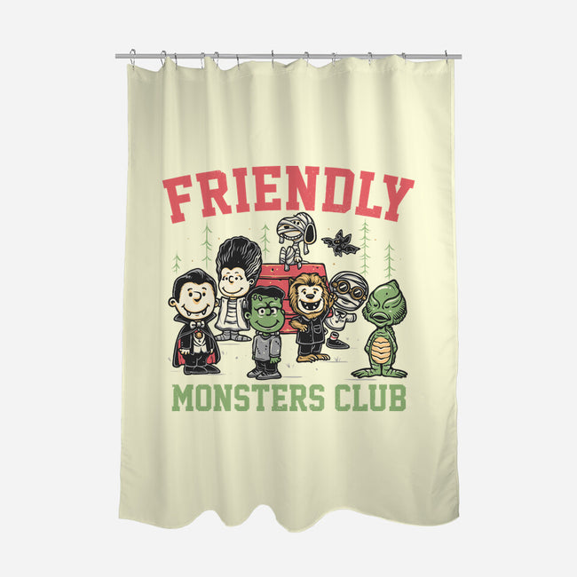 Friendly Monsters Club-None-Polyester-Shower Curtain-momma_gorilla