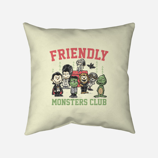 Friendly Monsters Club-None-Non-Removable Cover w Insert-Throw Pillow-momma_gorilla