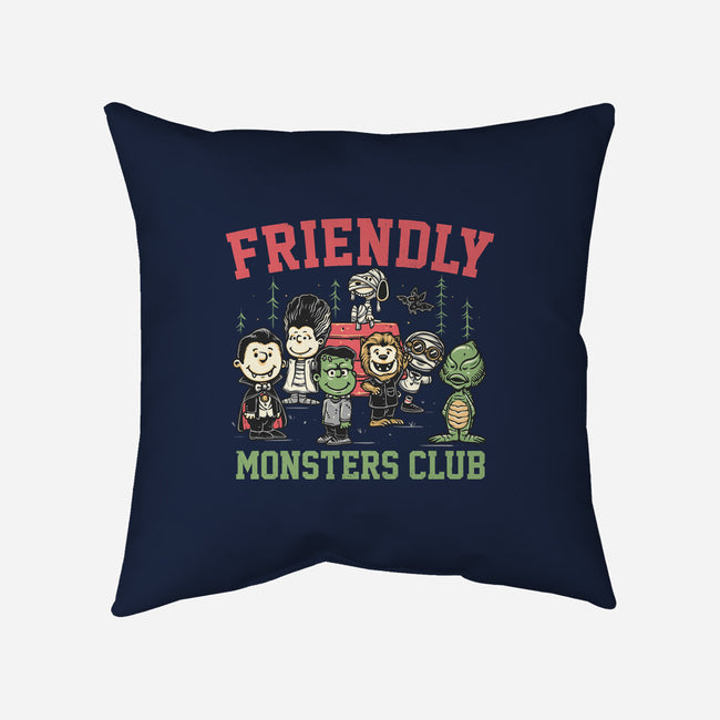 Friendly Monsters Club-None-Non-Removable Cover w Insert-Throw Pillow-momma_gorilla