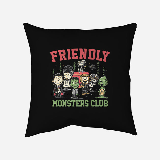 Friendly Monsters Club-None-Removable Cover w Insert-Throw Pillow-momma_gorilla