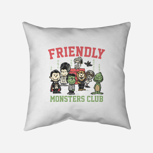 Friendly Monsters Club-None-Removable Cover w Insert-Throw Pillow-momma_gorilla