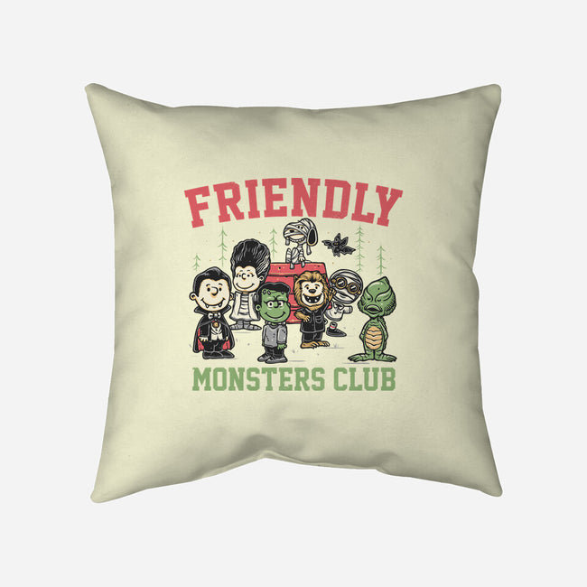 Friendly Monsters Club-None-Removable Cover-Throw Pillow-momma_gorilla