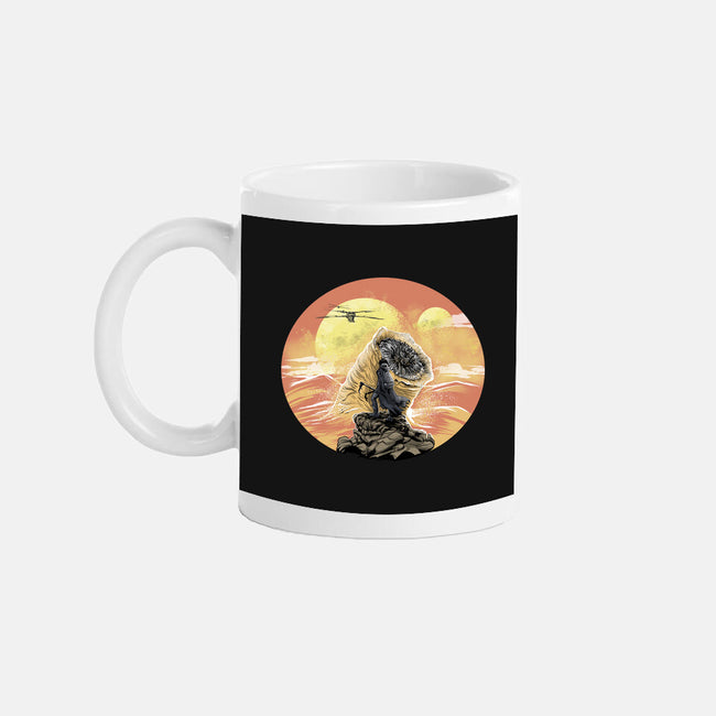 Wanderer Above The Sea Of Sand-None-Mug-Drinkware-zascanauta