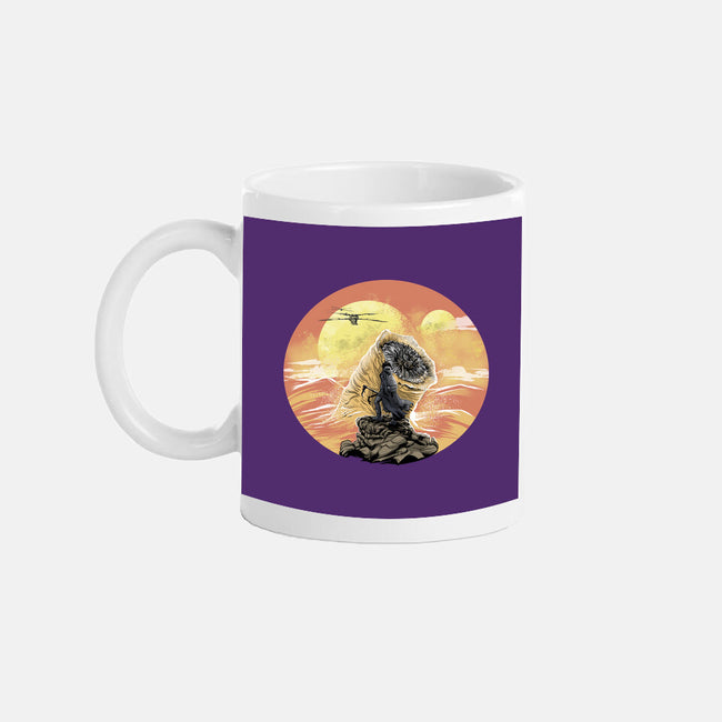 Wanderer Above The Sea Of Sand-None-Mug-Drinkware-zascanauta