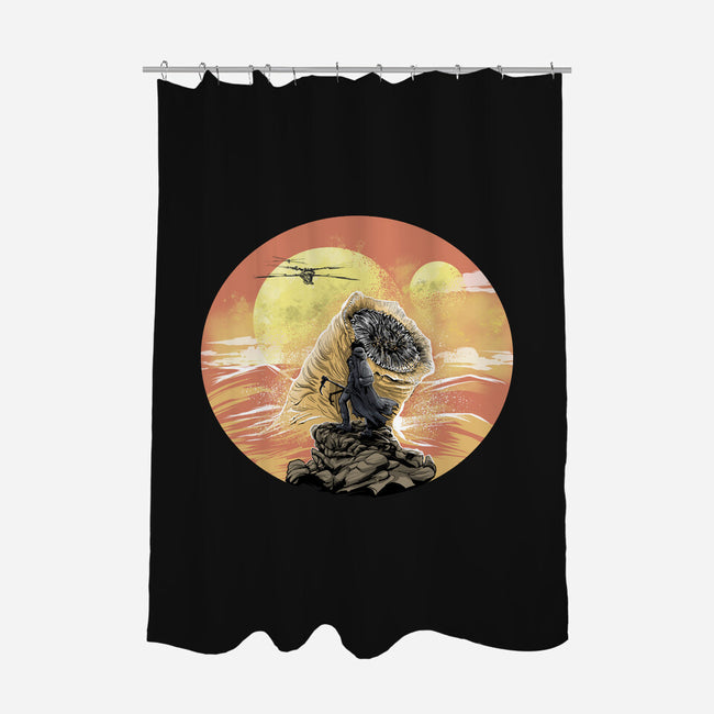 Wanderer Above The Sea Of Sand-None-Polyester-Shower Curtain-zascanauta
