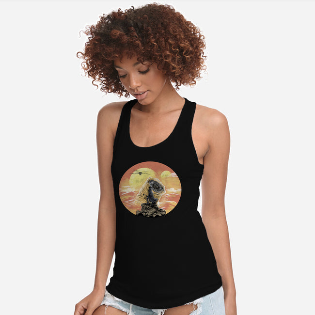 Wanderer Above The Sea Of Sand-Womens-Racerback-Tank-zascanauta