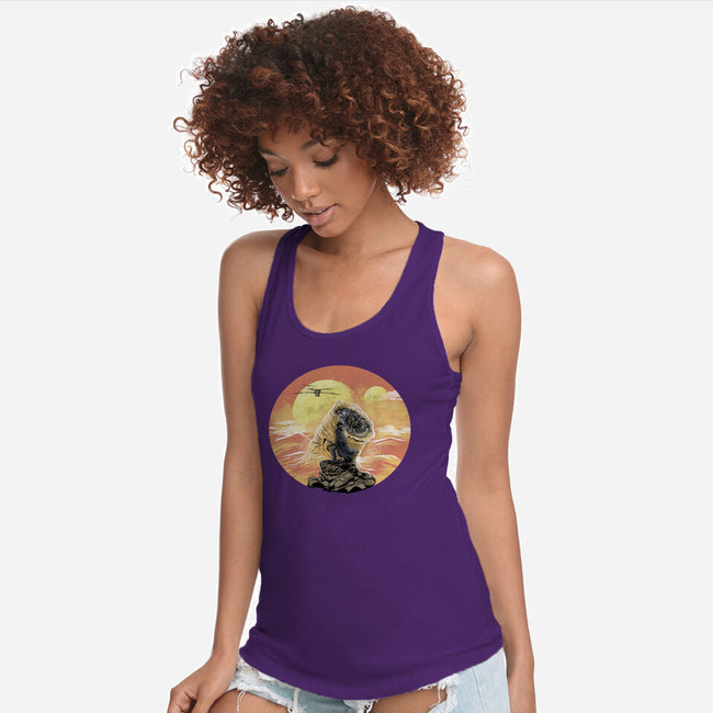 Wanderer Above The Sea Of Sand-Womens-Racerback-Tank-zascanauta