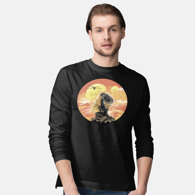 Wanderer Above The Sea Of Sand-Mens-Long Sleeved-Tee-zascanauta