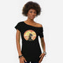 Wanderer Above The Sea Of Sand-Womens-Off Shoulder-Tee-zascanauta