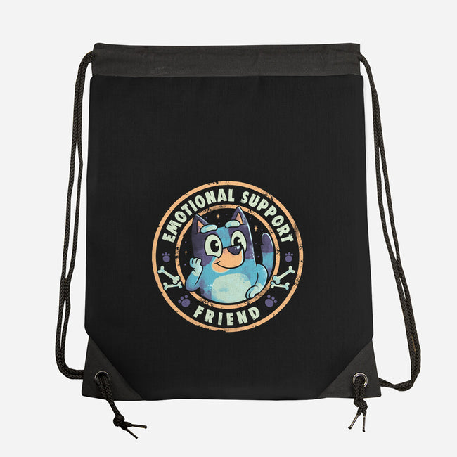 Emotional Support Friend-None-Drawstring-Bag-Arigatees