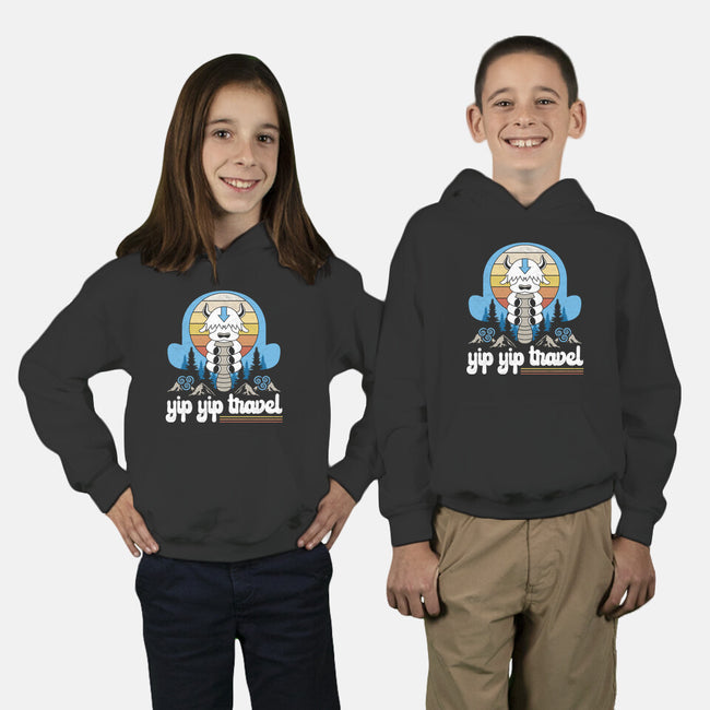 Yip Yip Travel-Youth-Pullover-Sweatshirt-Logozaste