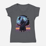 Synth Lord-Womens-V-Neck-Tee-rmatix