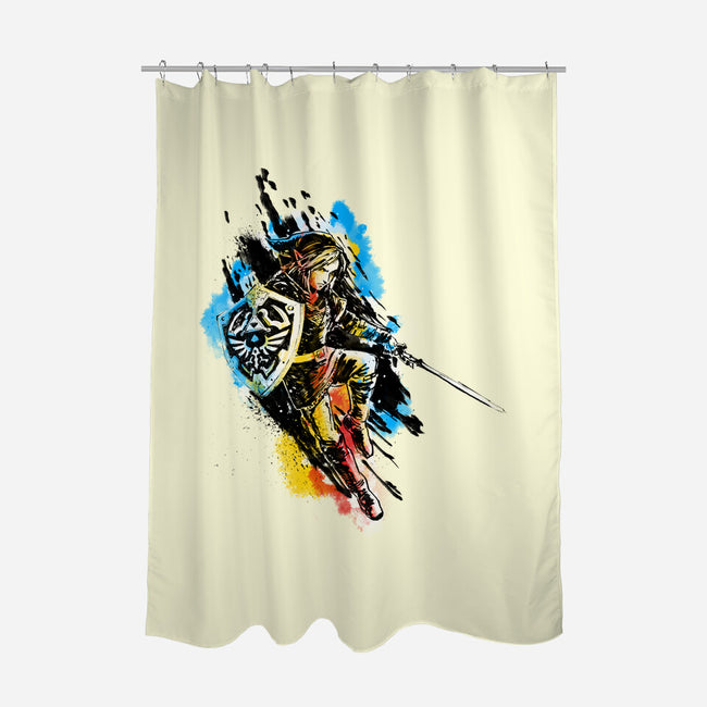 Linked-None-Polyester-Shower Curtain-kharmazero