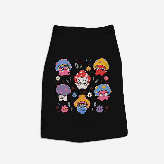 Cute But Psychedelic Mushrooms-Dog-Basic-Pet Tank-tobefonseca