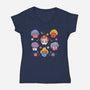 Cute But Psychedelic Mushrooms-Womens-V-Neck-Tee-tobefonseca